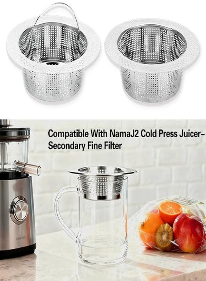 OGNWFUNK Juice Strainer Compatible with Nama J2 Cold Press Juicer - Stainless Steel Fine Pulp Filter, Easy to Clean by Hand, Ideal Juicing Accessory for Fresh Homemade Drinks - Image 3
